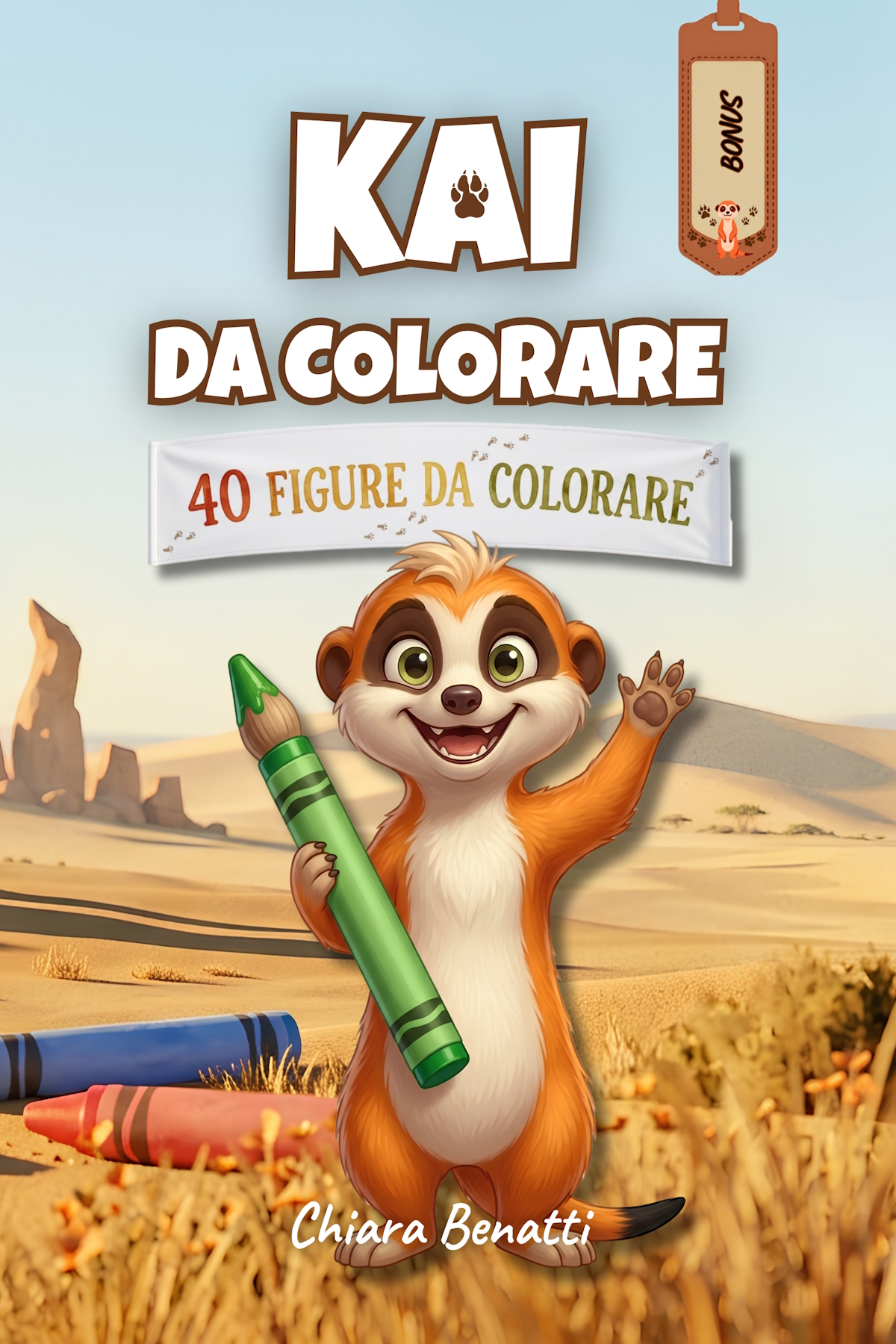Copertina di Kai da colorare, l&rsquo;album da colorare della collana Le avventure di Kai
